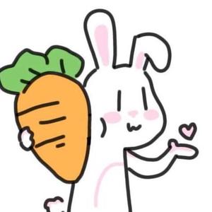 抱着胡萝卜的小兔头像