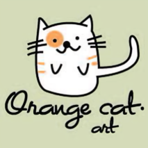 一只爱画画的橘猫头像