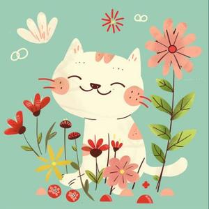 这花田有只小猫头像