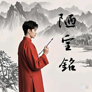 陋室铭壁画墙绘头像