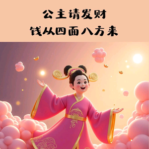 公主请发财头像