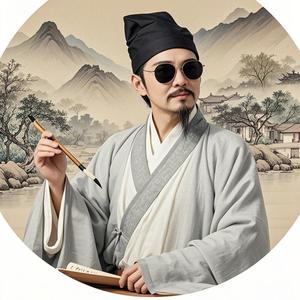 笔下有乾坤墨镜藏风流头像