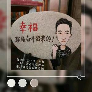 成都安仁古镇月光花工艺品古镇石刻画头像